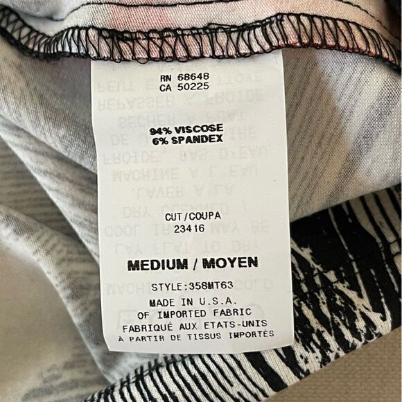 Authentic ABS by Allen Schwartz Shift Dress Black White and Floral Print - Picture 7 of 8